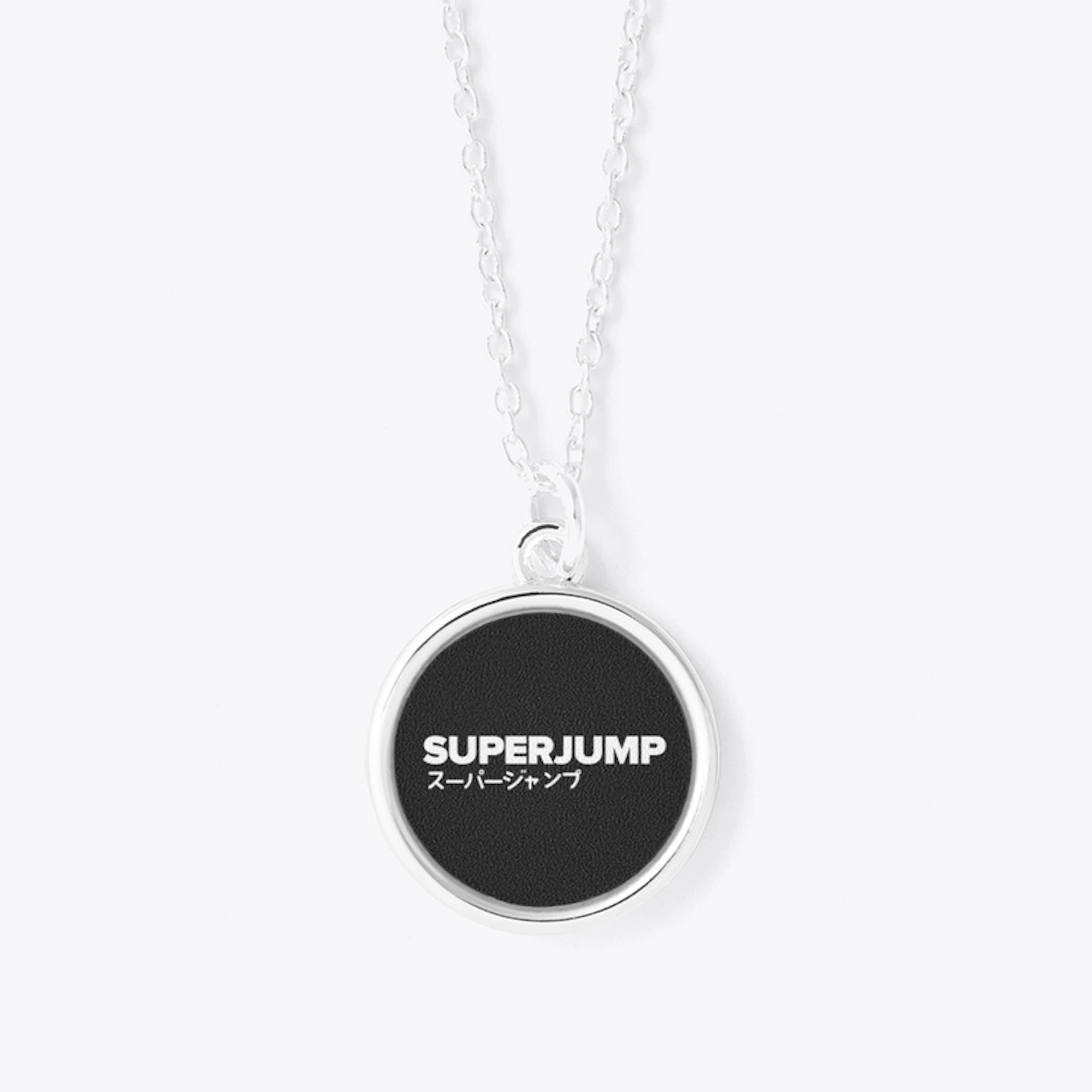 SUPERJUMP Pendant Necklace (White Logo)