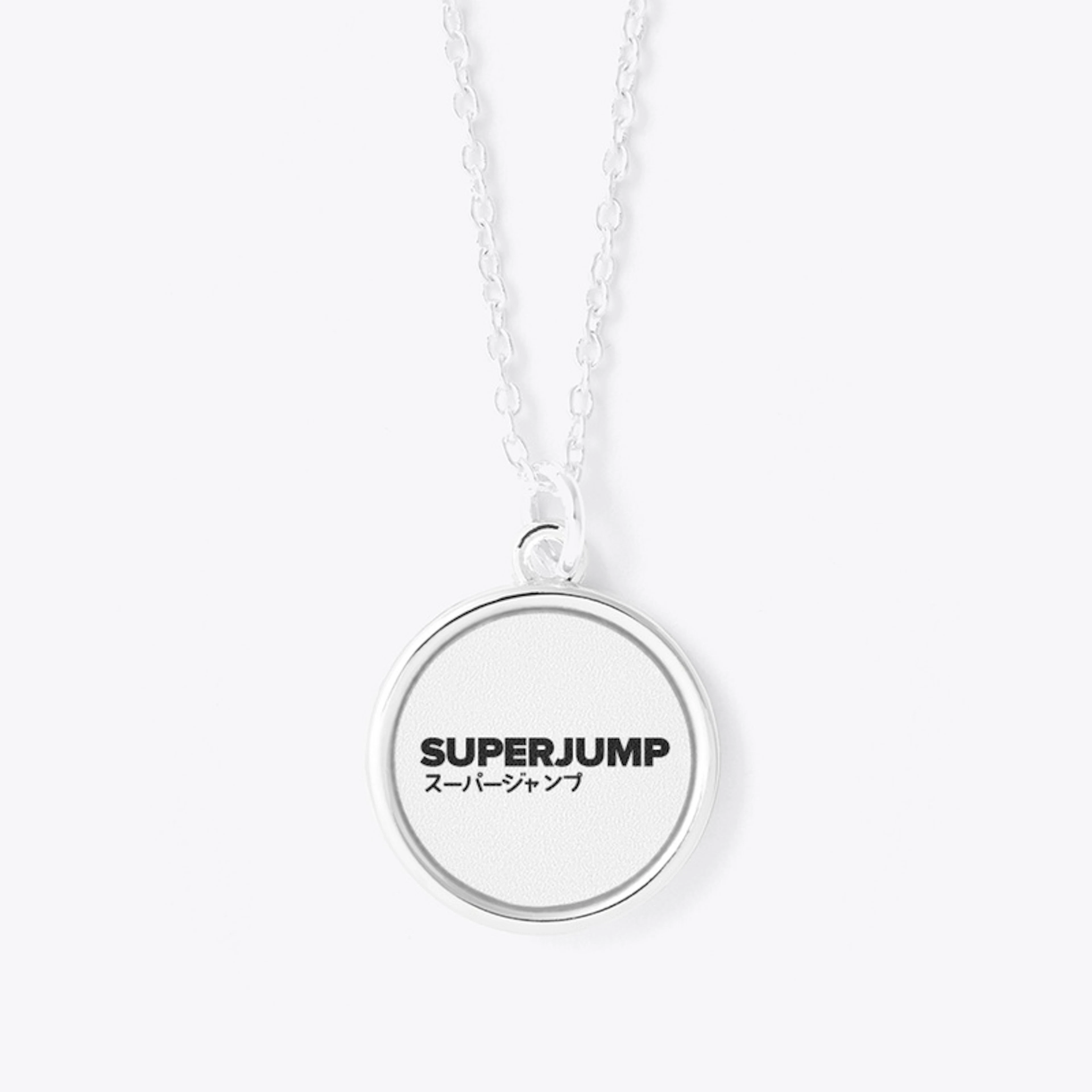 SUPERJUMP Pendant Necklace (Black Logo)