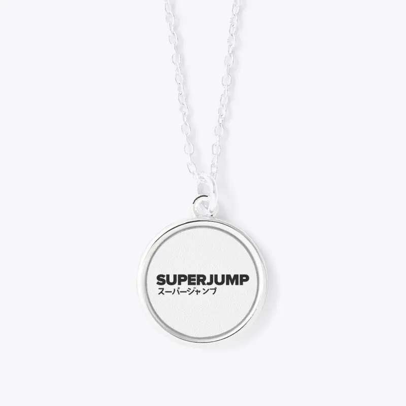 SUPERJUMP Pendant Necklace (Black Logo)